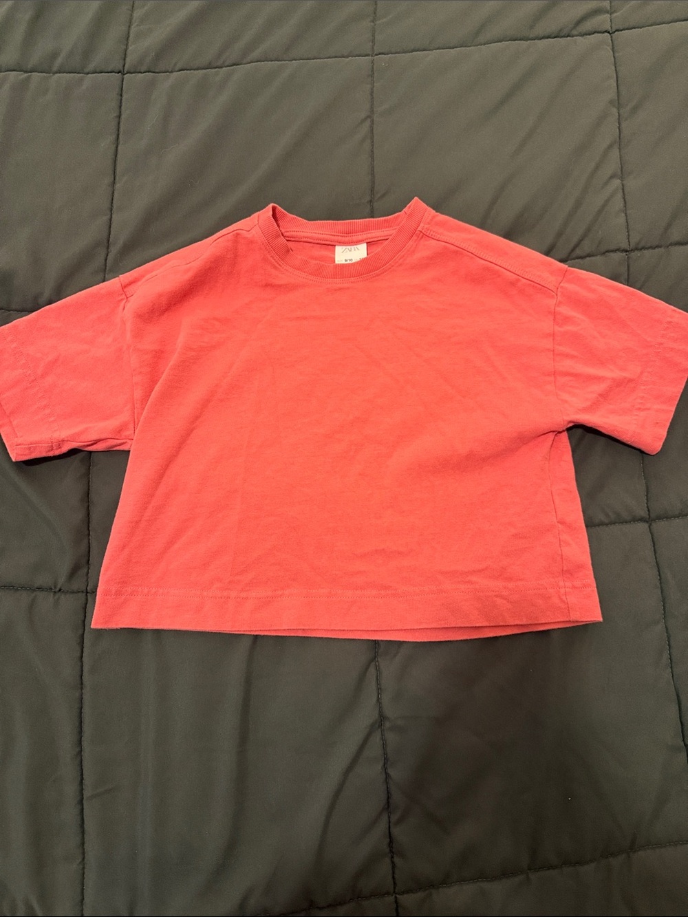 Girls size 9-10 Zara pink crop tee